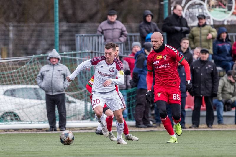 Football. Sparing. Zaglebie Sosnowiec - FK Zeleziarne Podbrezova. 29.01.2020