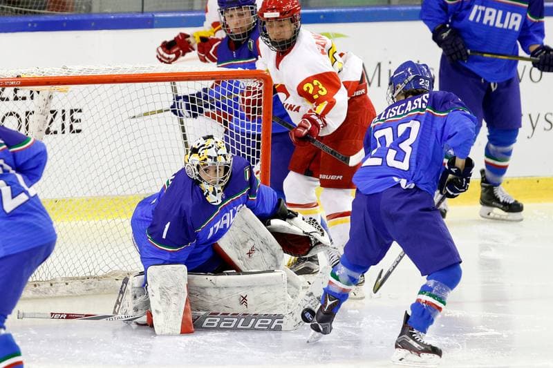Ice Hockey. Women's World Championship. Italy - China. 12.04.2017