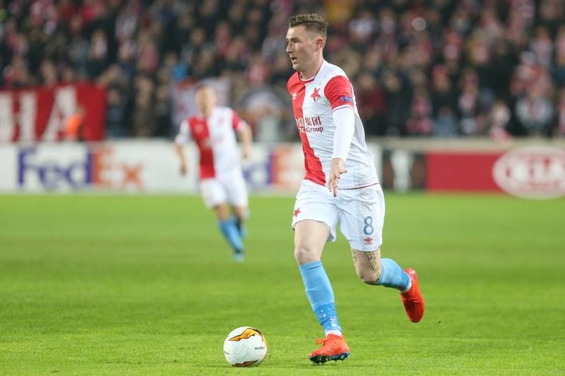 Football. UEFA Europa League. Slavia Prague - KRC Genk. 14.02.2019