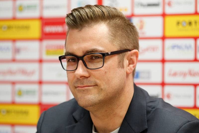 Football. GKS Tychy. Press Conference. 25.04.2017