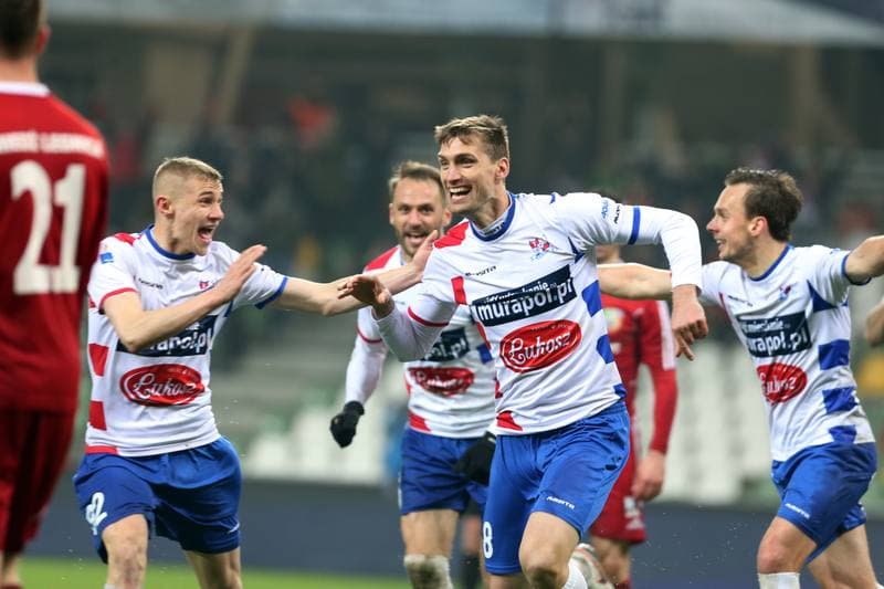 Football. Nice I Liga. Podbeskidzie Bielsko-Biala - Miedz Legnica. 28.04.2017