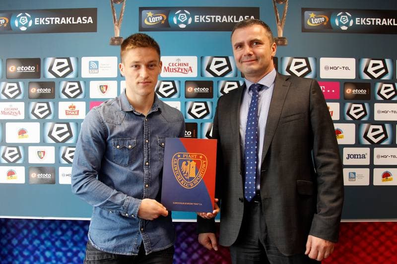 Football. Piast Gliwice. Press Conference. 08.05.2017