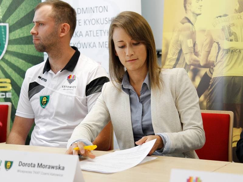 Football. GKS Katowice. Press Conference. 01.10.2015