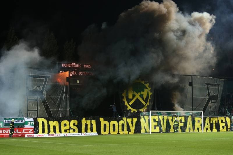 Football. HET Liga. Bohemians 1905 Praha - Banik Ostrava. 13.10.2017