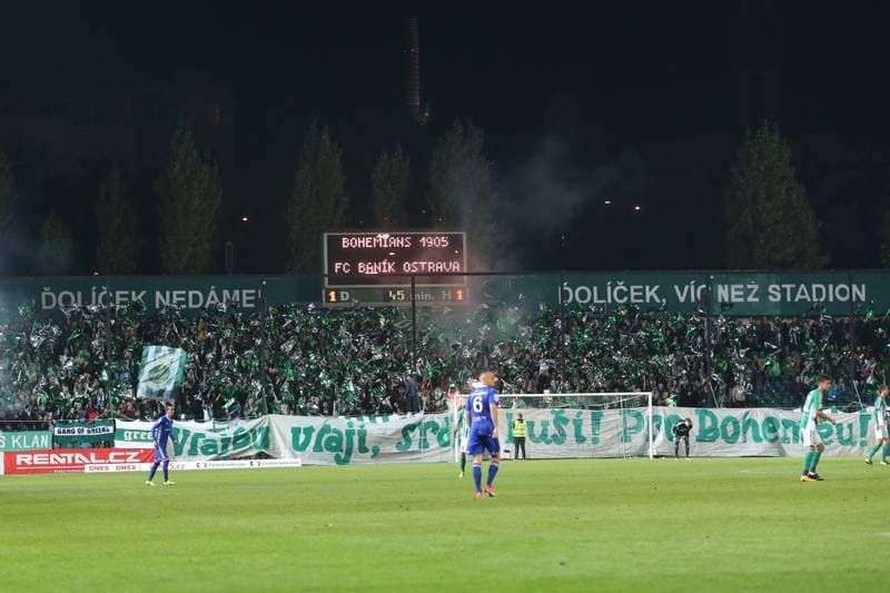 Football. HET Liga. Bohemians 1905 Praha - Banik Ostrava. 13.10.2017