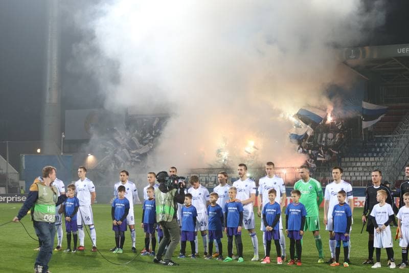Football. UEFA Europa League. FC Zlin - FC Copenhagen. 19.10.2017