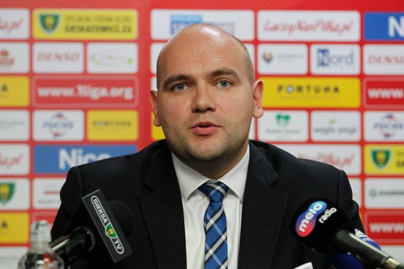 Football. GKS Katowice. Press Conference. 03.11.2017