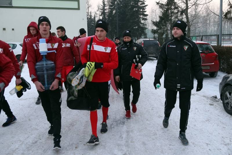 Football. Zaglebie Sosnowiec. Training. 09.01.2017