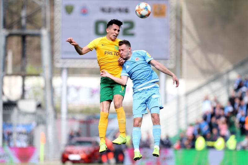 Football. Fortuna Liga. MSK Zilina - Slovan Bratislava. 14.04.2019