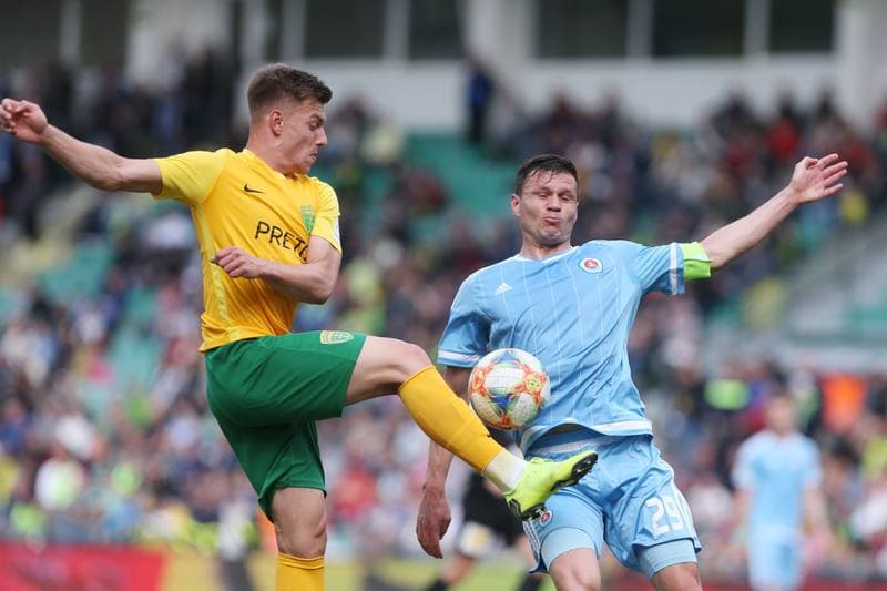 Football. Fortuna Liga. MSK Zilina - Slovan Bratislava. 14.04.2019