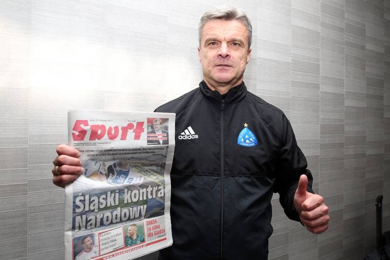 Football. Ruch Chorzow. Press Conference. 22.11.2017