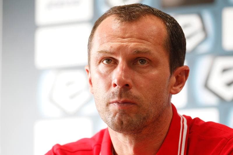 Football. Piast Gliwice. Press Conference. 10.02.2017