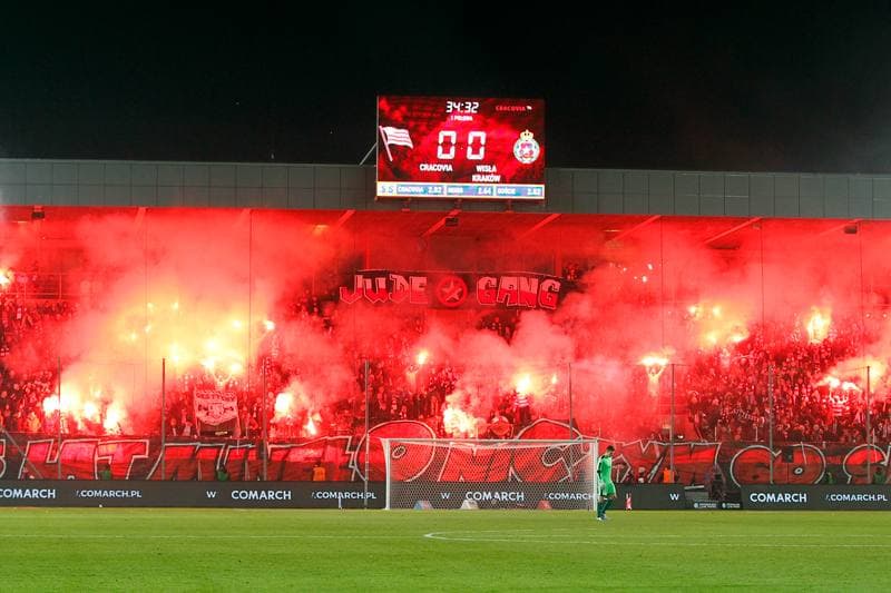 Football. Lotto Ekstraklasa. Cracovia Krakow - Wisla Krakow. 13.12.2017