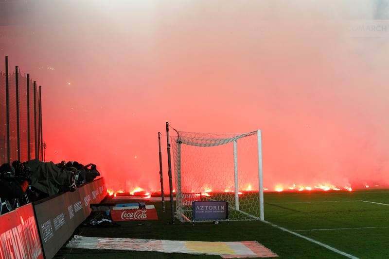 Football. Lotto Ekstraklasa. Cracovia Krakow - Wisla Krakow. 13.12.2017