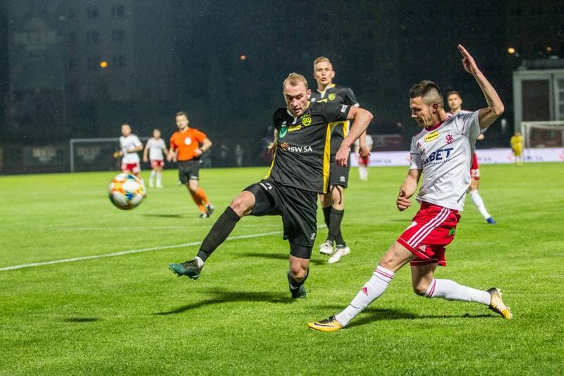 Football. Fortuna I Liga. GKS 1962 Jastrzebie - LKS Lodz. 04.05.2019