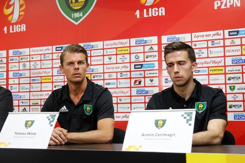 Football. GKS Katowice. Press Conference. 01.03.2017