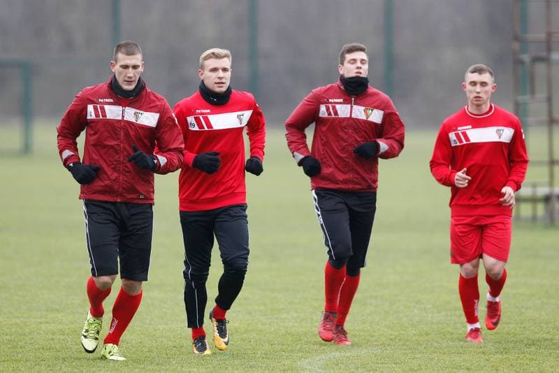 Football. Zaglebie Sosnowiec. Training. 08.01.2018