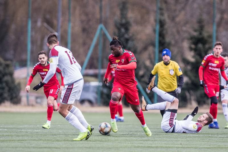 Football. Sparing. Zaglebie Sosnowiec - FK Zeleziarne Podbrezova. 29.01.2020
