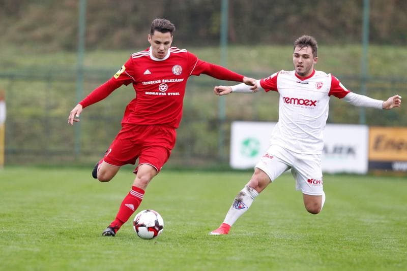 Football. Fortuna Narodni Liga. Fotbal Trinec - FK Pardubice. 21.10.2017