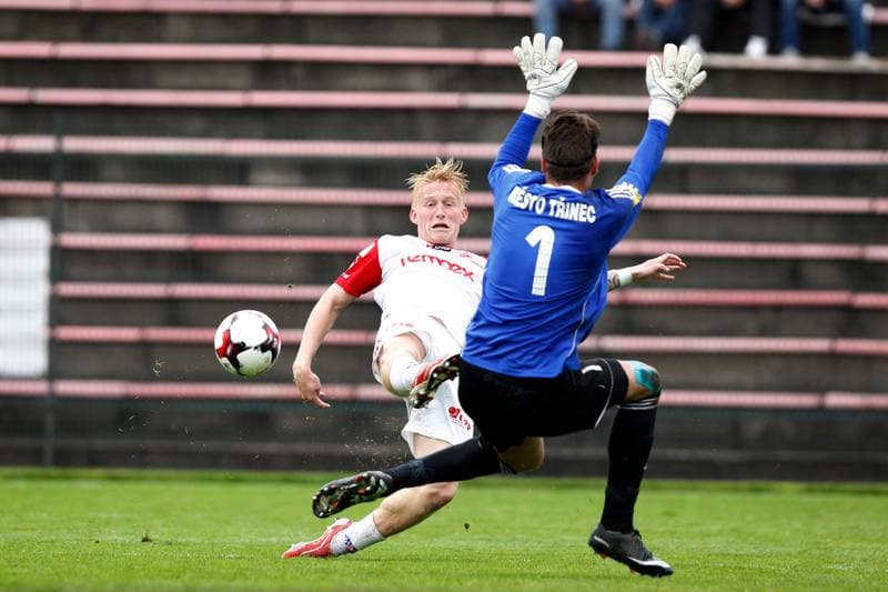 Football. Fortuna Narodni Liga. Fotbal Trinec - FK Pardubice. 21.10.2017