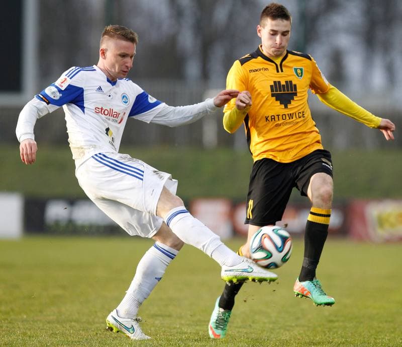Football. I Liga. Wigry Suwalki - GKS Katowice. 04.04.2015