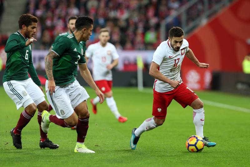 Football. International Friendly. Poland - Mexico. 13.11.2017
