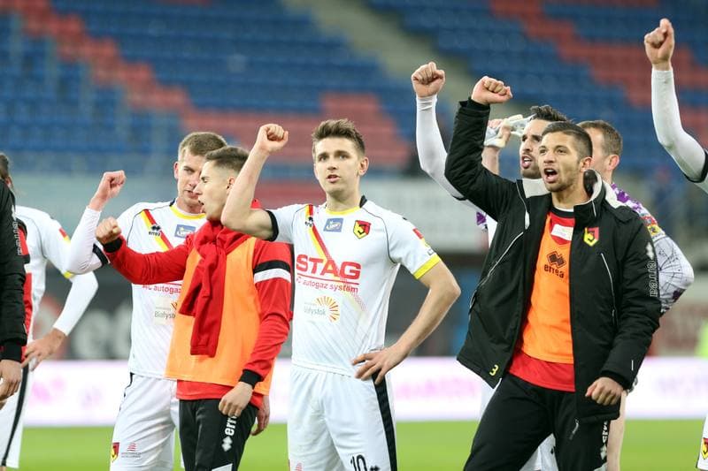 Football. Lotto Ekstraklasa. Piast Gliwice - Jagiellonia Bialystok. 22.04.2017