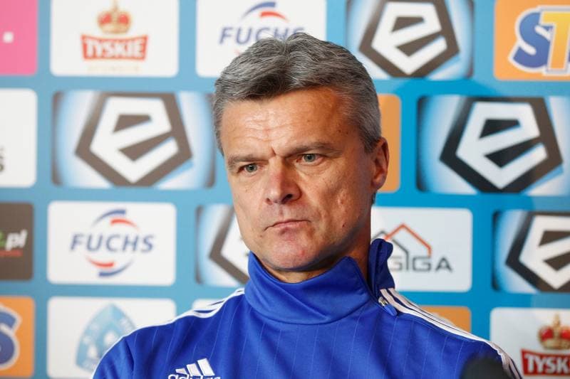 Football. Ruch Chorzow. Press Conference. 24.04.2017