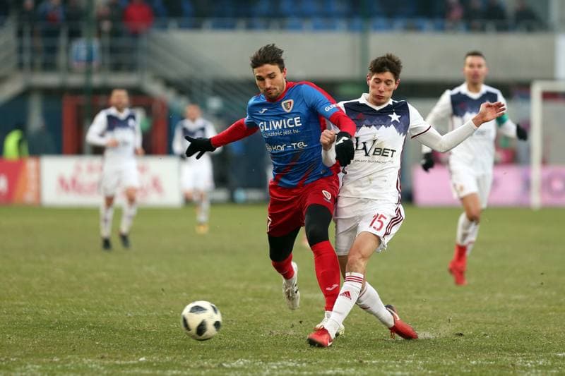 Football. Lotto Ekstraklasa. Piast Gliwice - Wisla Krakow. 25.02.2018