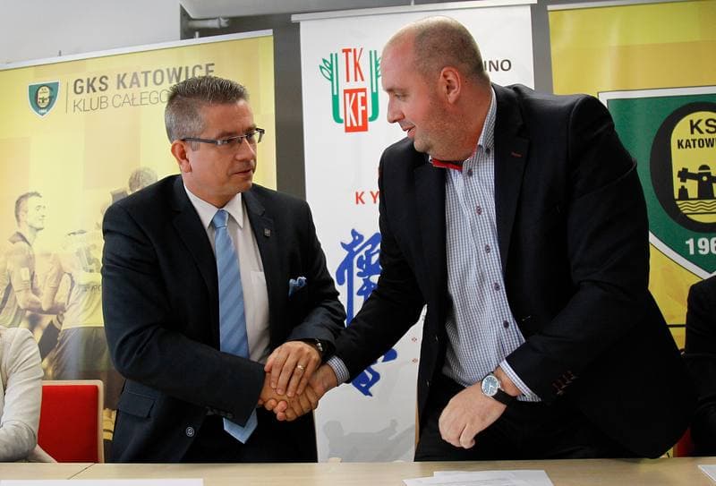 Football. GKS Katowice. Press Conference. 01.10.2015