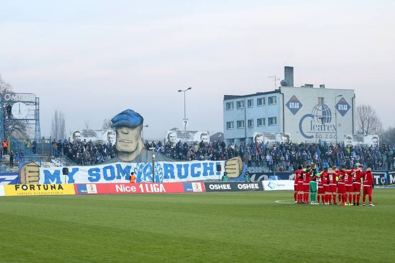Football. Nice I Liga. Ruch Chorzow - Drutex-Bytovia Bytow. 04.03.2018