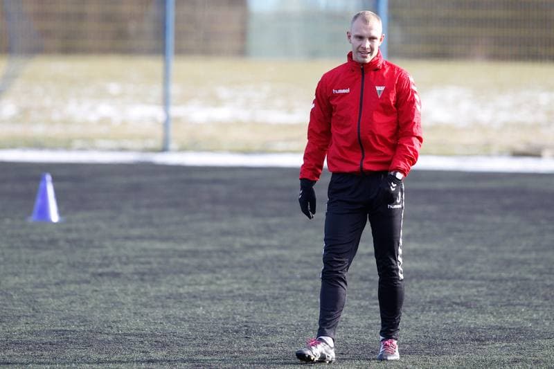 Football. GKS Tychy. Training. 18.01.2018