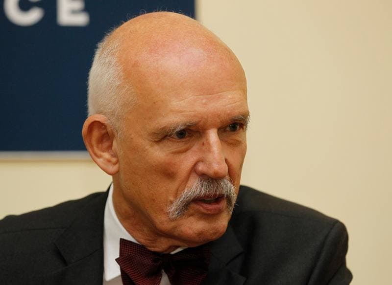 Janusz Korwin-Mikke. Partia Korwin. Press Conference. 09.11.2015