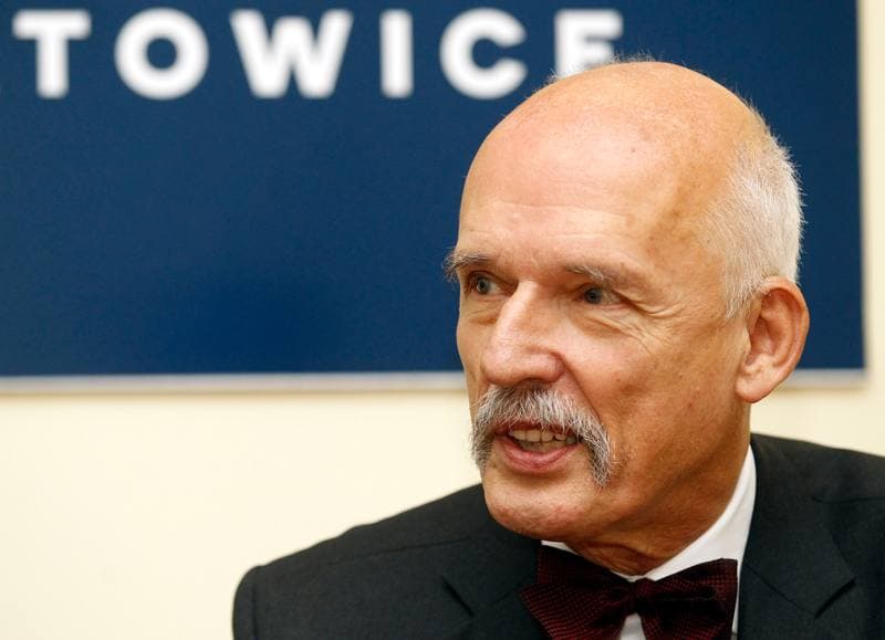Janusz Korwin-Mikke. Partia Korwin. Press Conference. 09.11.2015