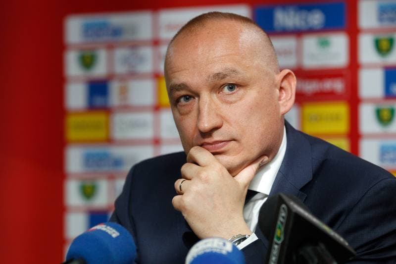 Football. GKS Katowice. Press Conference. 15.05.2018