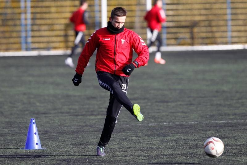 Football. GKS Tychy. Training. 18.01.2018