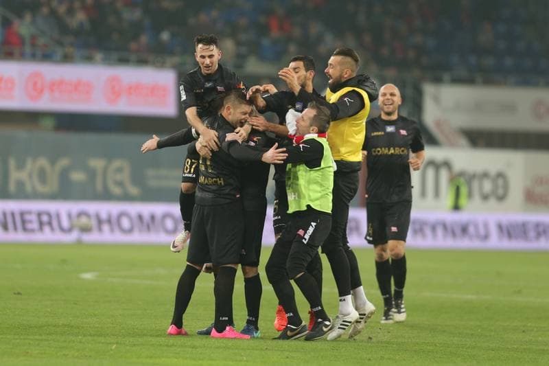 Football. Lotto Ekstraklasa. Piast Gliwice - Cracovia Krakow. 18.11.2016