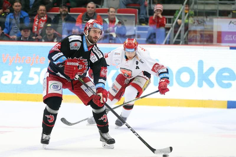 Ice Hockey. TipSport Extraliga. Ocelari Trinec - Mountfield Hradec Kralove. 02.04.2018