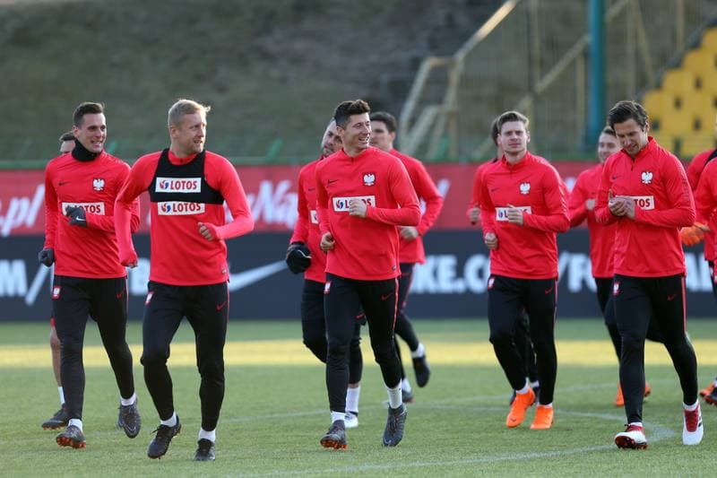 Football. Poland national team. Training. 25.03.2018