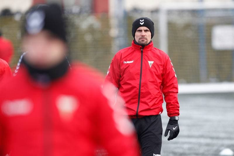 Football. GKS Tychy. Training. 06.01.2017