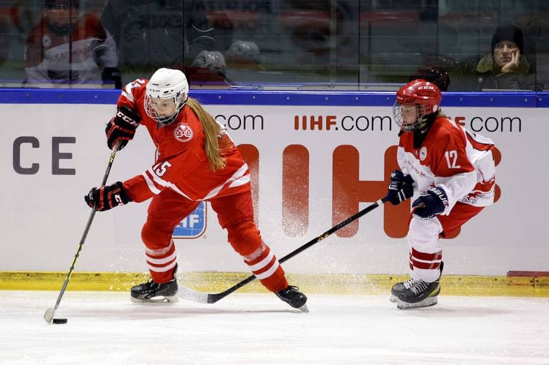 Ice Hockey. Women's U18 Friendly Match. Poland - Denmark. 06.01.2017
