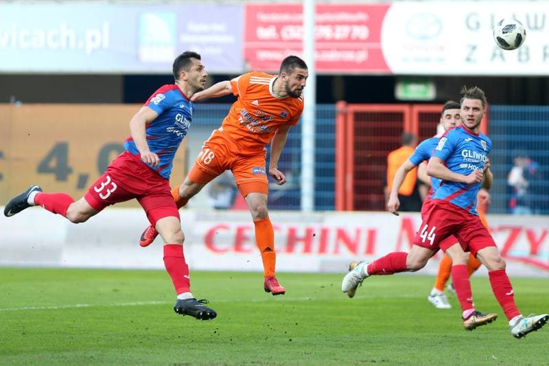 Football. Lotto Ekstraklasa. Piast Gliwice - Bruk-Bet Termalica Nieciecza. 07.04.2018