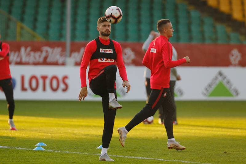 Football. Poland national team. Training. 09.10.2018