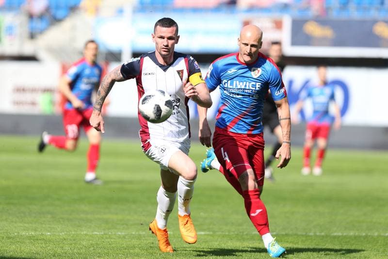 Football. Lotto Ekstraklasa. Piast Gliwice - Pogon Szczecin. 21.04.2018