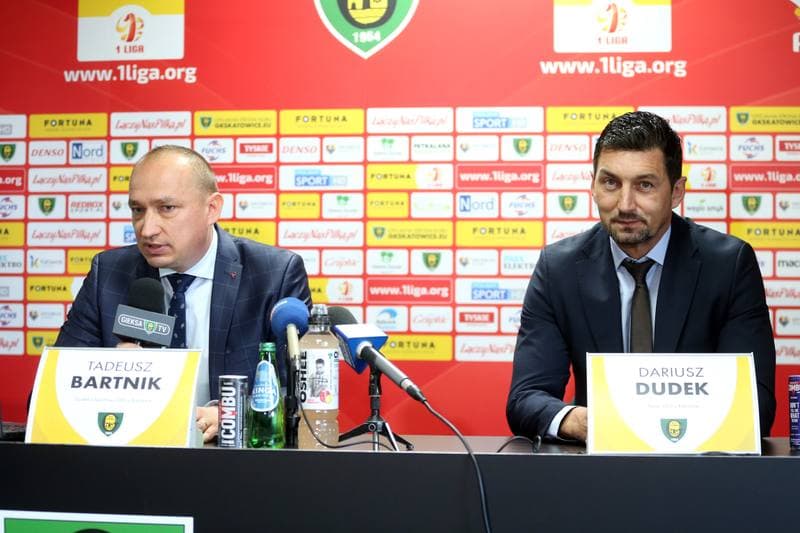 Football. GKS Katowice. Press Conference. 15.10.2018