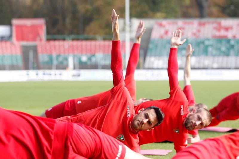 Football. Zaglebie Sosnowiec. Training. 16.10.2018