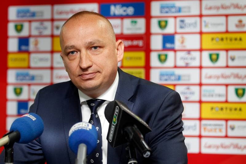 Football. GKS Katowice. Press Conference. 15.05.2018