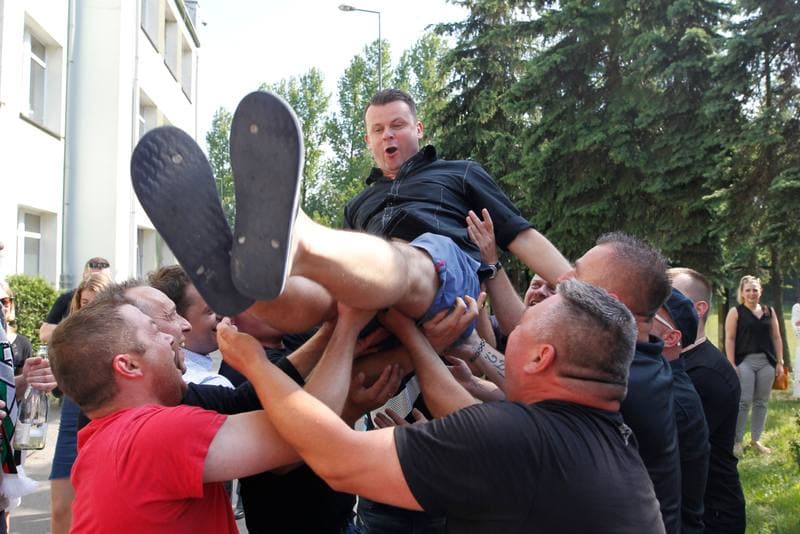 Football. Zaglebie Sosnowiec. Celebration. 27.05.2018