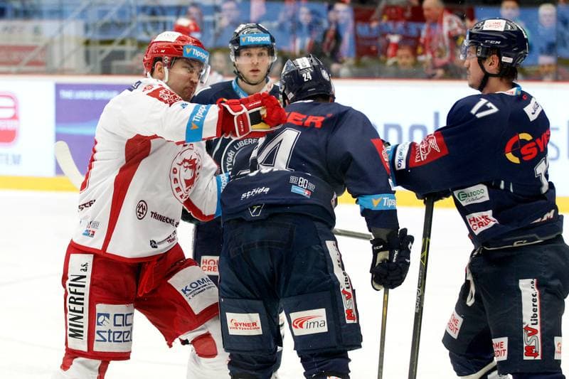 Ice Hockey. Tipsport Extraliga. Ocelari Trinec - Bili Tygri Liberec. 05.02.2017