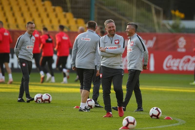 Football. Poland national team. Training. 09.10.2018